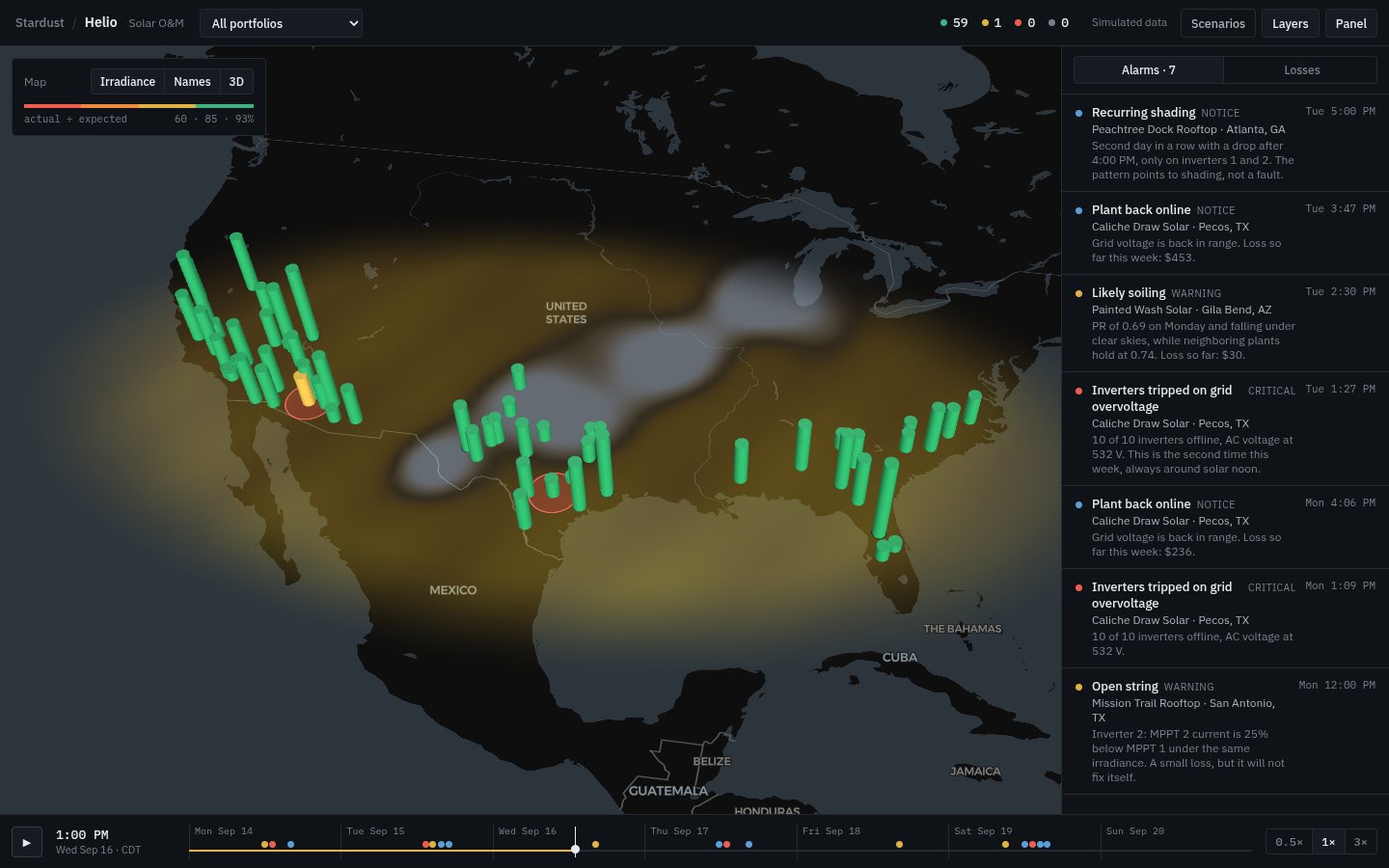 Screenshot of the Helio demo